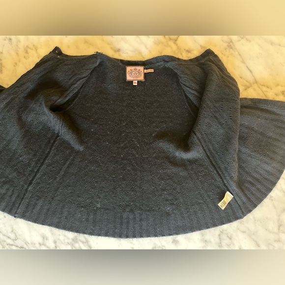 JUICY COUTURE Black Cashmere Cardigan Sweater - Women’s Size M - Picture 6 of 12